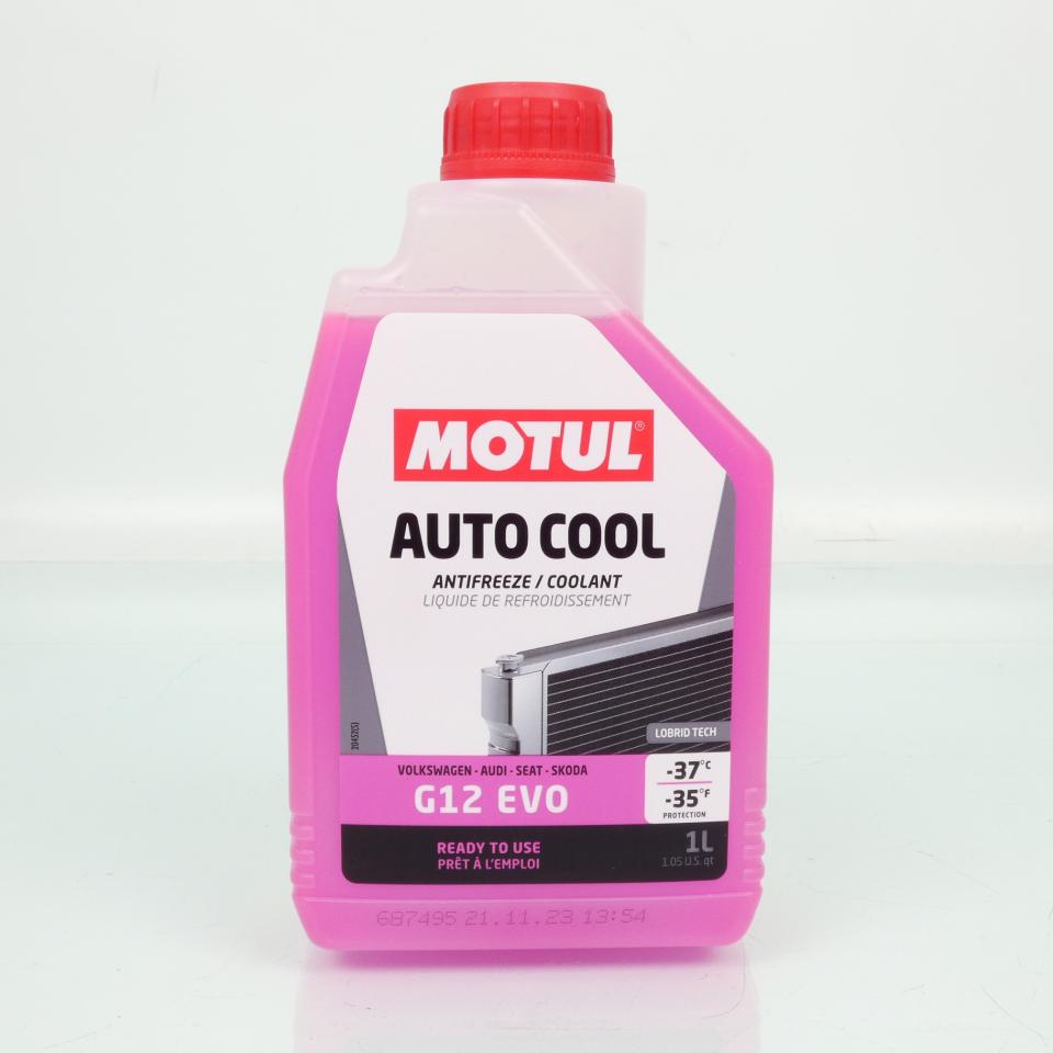 Liquide de refroidissement Motul Auto Cool G12 Evo -37°C rose 1L pour auto Neuf