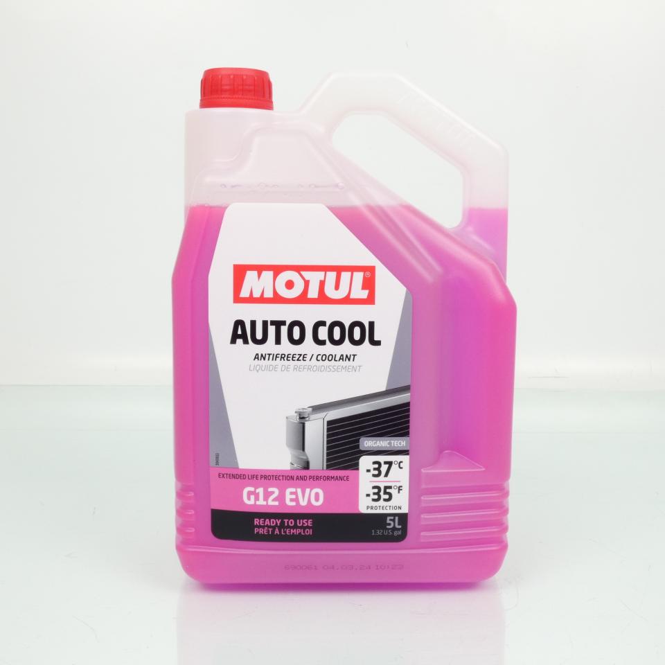 Liquide de refroidissement Motul Auto Cool G12 Evo -37°C rose 5L pour auto Neuf