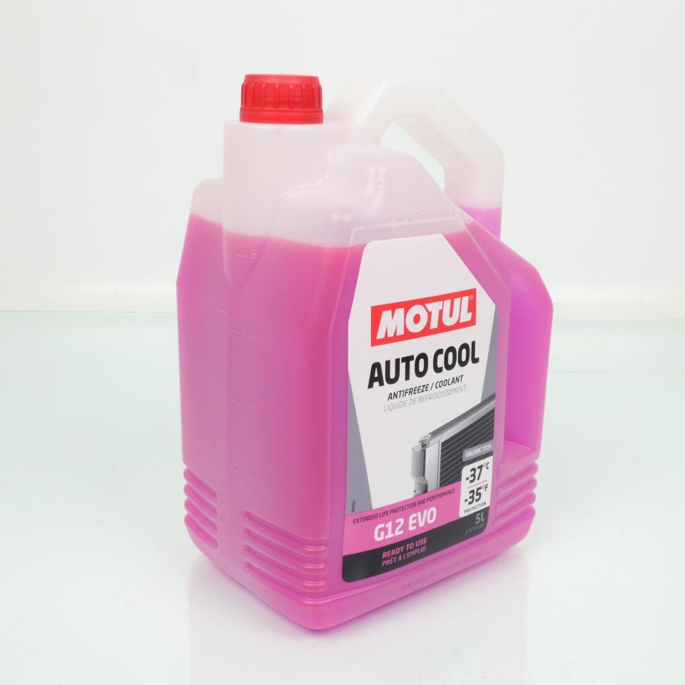 Liquide de refroidissement Motul Auto Cool G12 Evo -37°C rose 5L pour auto Neuf