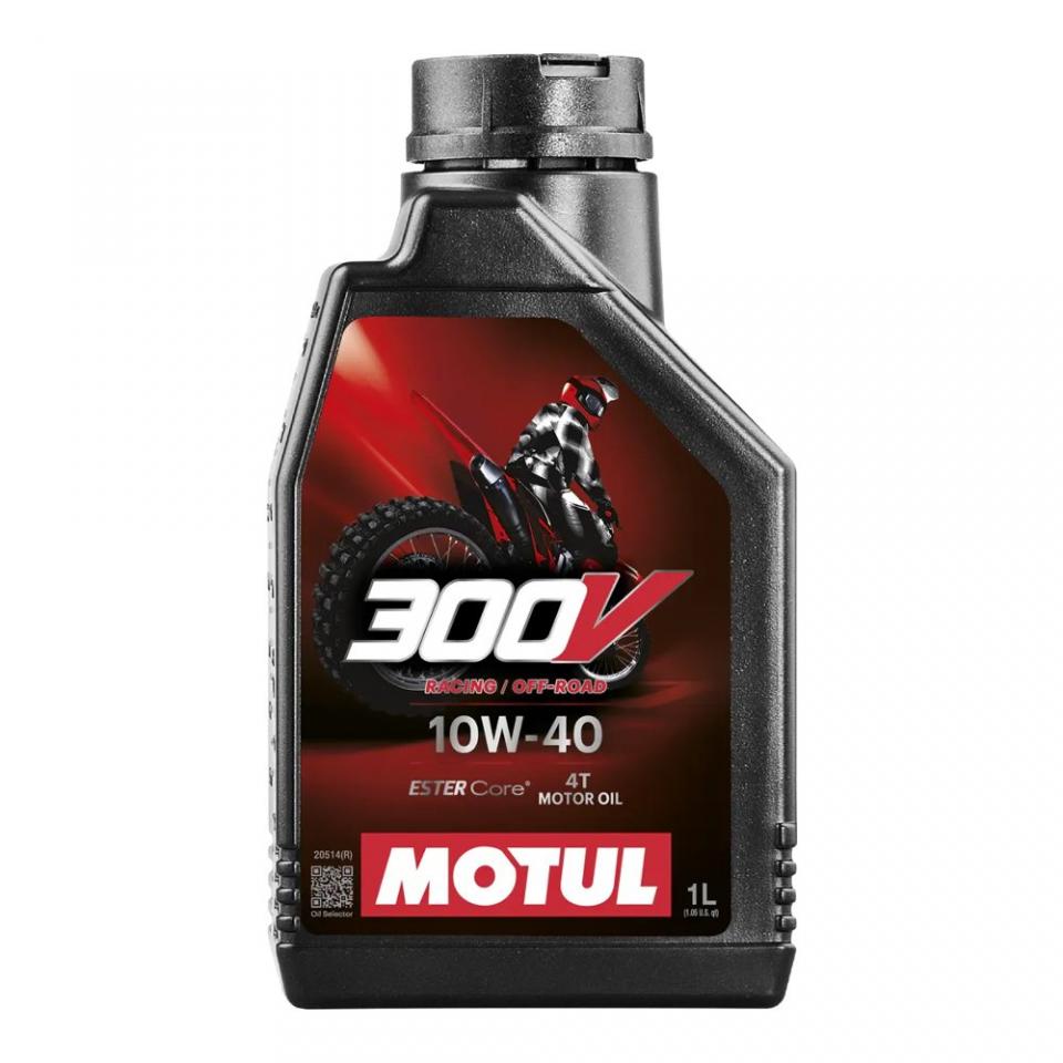 Lubrifiant huile Motul 300V Off Road Racing 10W40 1L pour moto cross enduro Neuf