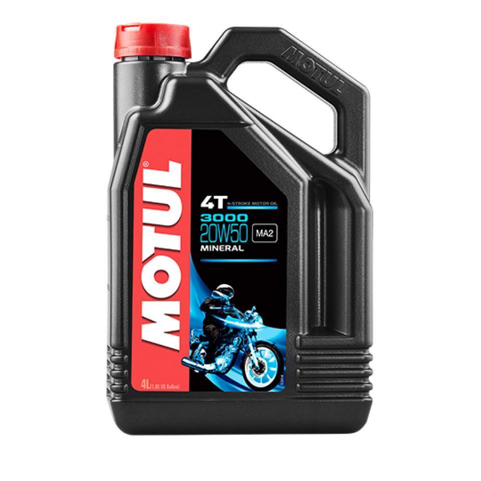 Huile Motul 20W50 Mineral 3000 pour moteur 4T pour Harley-Davidson en 4L Neuf