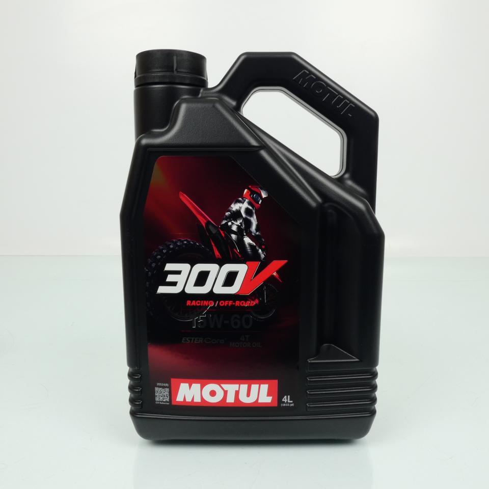 Bidon d'huile moteur Motul deux roues pour moto enduro cross 300V 15W60 4T en 4L Neuf
