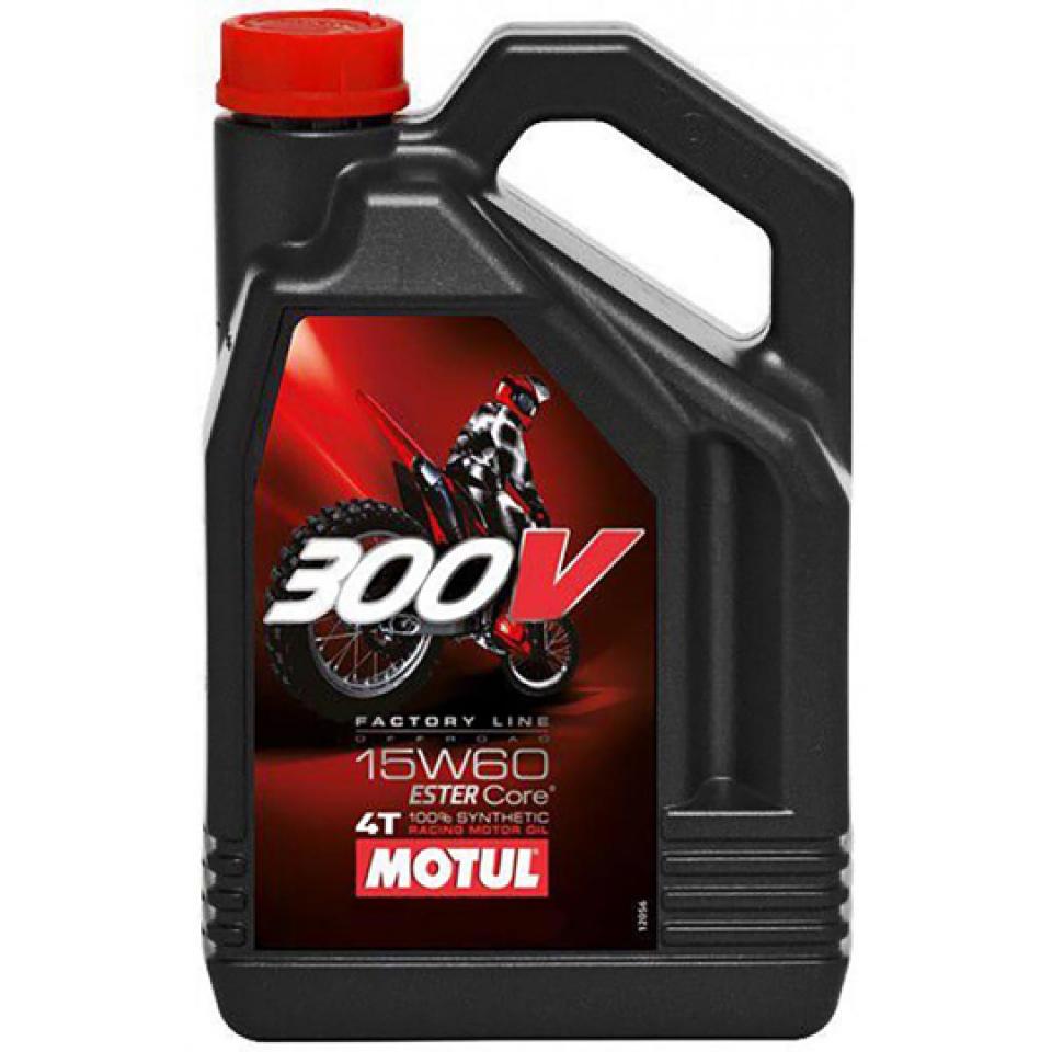 Bidon d'huile moteur Motul deux roues pour moto enduro cross 300V 15W60 4T en 4L Neuf