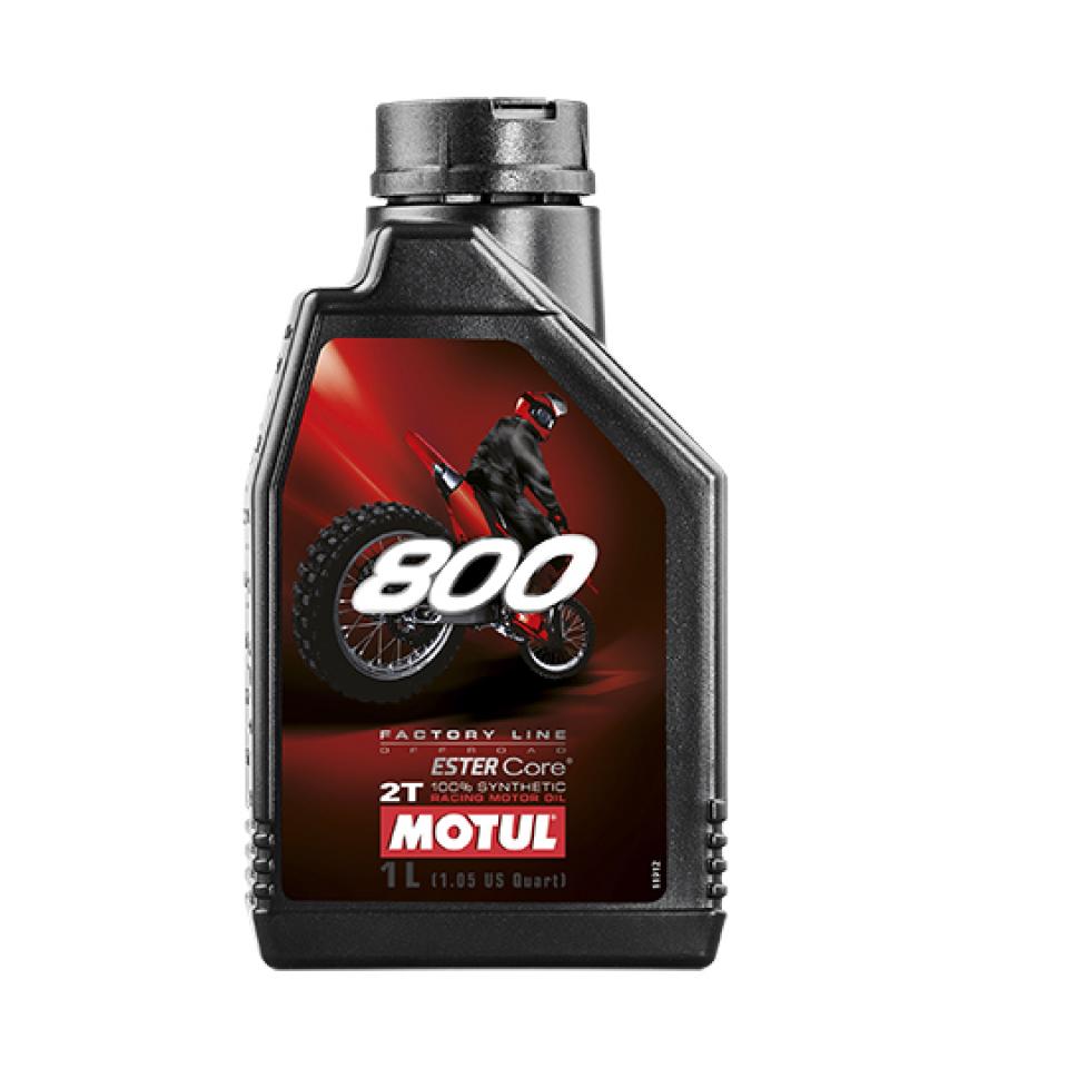Huile 2T MOTUL 800 FACTORY LINE OFF ROAD RACING 100% synthèse 1L pour moto cross TT