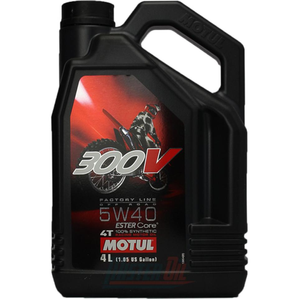 Huile motul 300V 5W40 pour moteur 4T 100% synthétique bidon 4L moto scooter Neuf