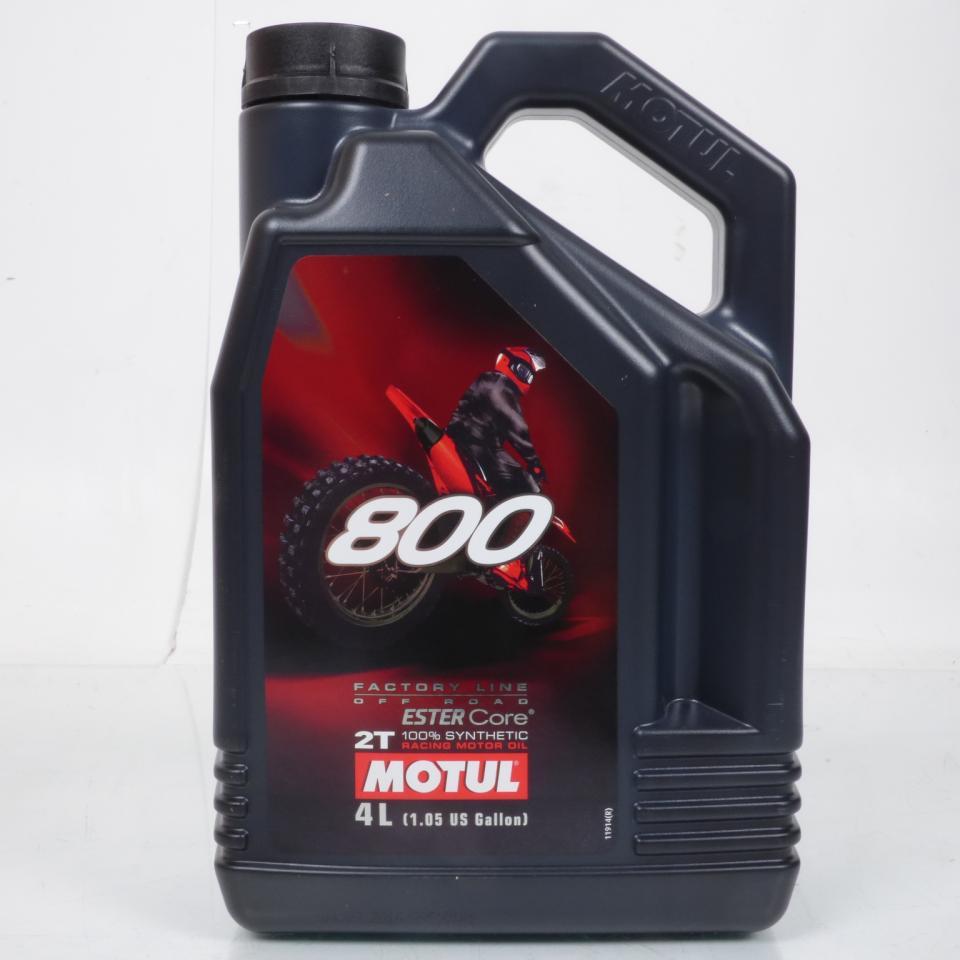 Huile 2T MOTUL 800 FACTORY LINE OFF ROAD RACING 100% synthèse 4L pour moto cross