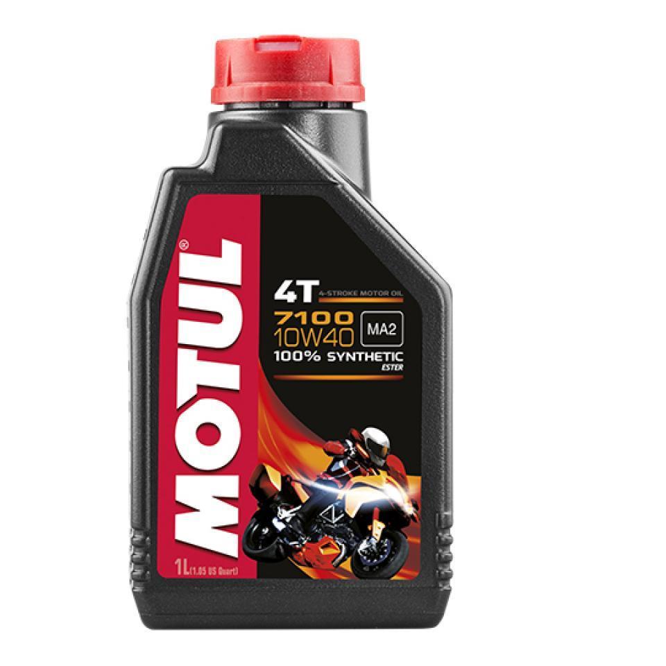 Bidon d'huile lubrifiant Motul 7100 10W40 4T 100% Synthèse 1L pour moto Neuf