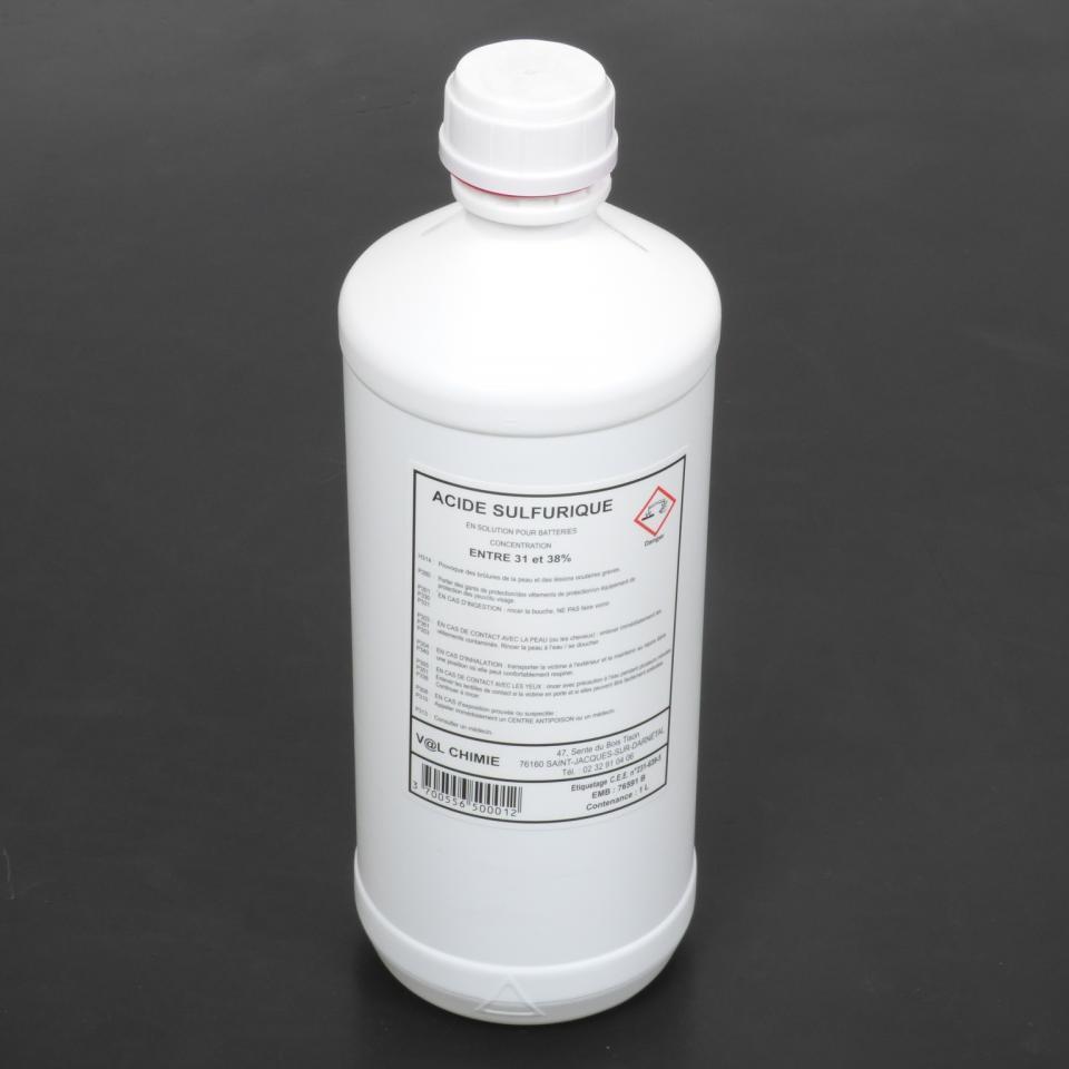 Lubrifiant et entretien V@L Chimie pour Scooter Peugeot 50 V-Clic 2007 à 2017 1L électrolyte acide batterie Neuf