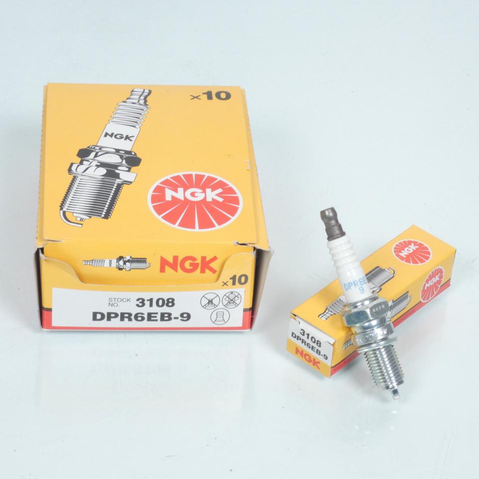 Boite de 10 bougies d'allumage NGK DPR6EB-9 / 3108 pour moto Neuf