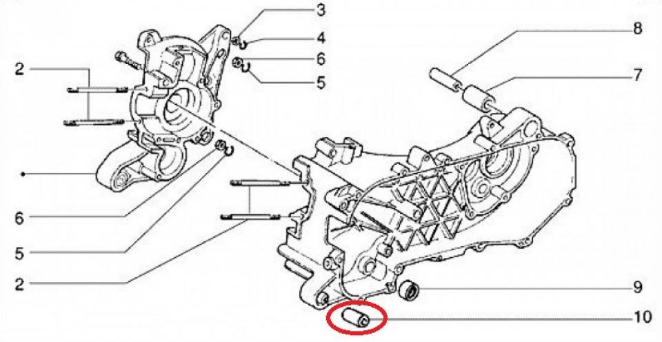 Silentbloc de support moteur pour scooter Piaggio 50 NRG MC2 DD 1996-1999 266773 Neuf