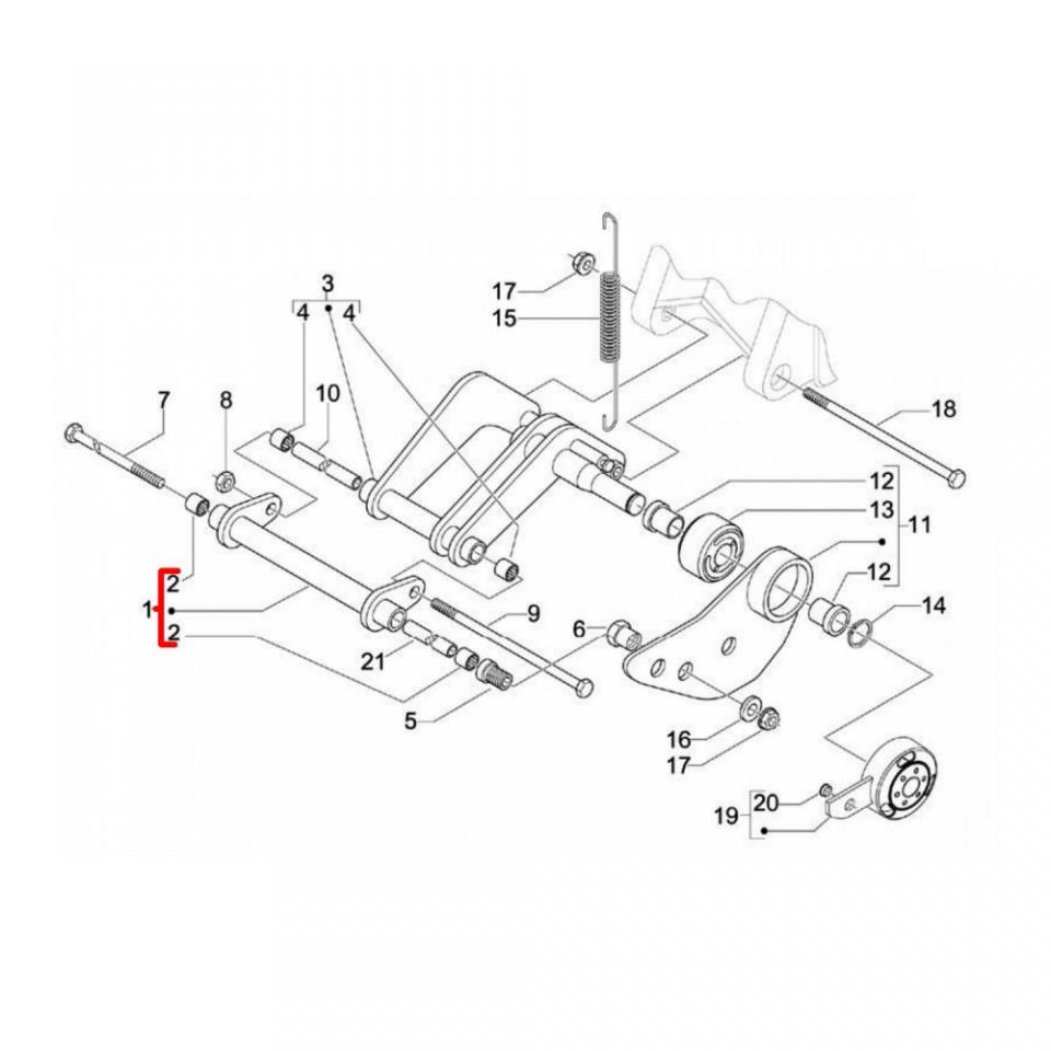 Support moteur origine pour scooter Piaggio 125 X EVO 597503 Neuf