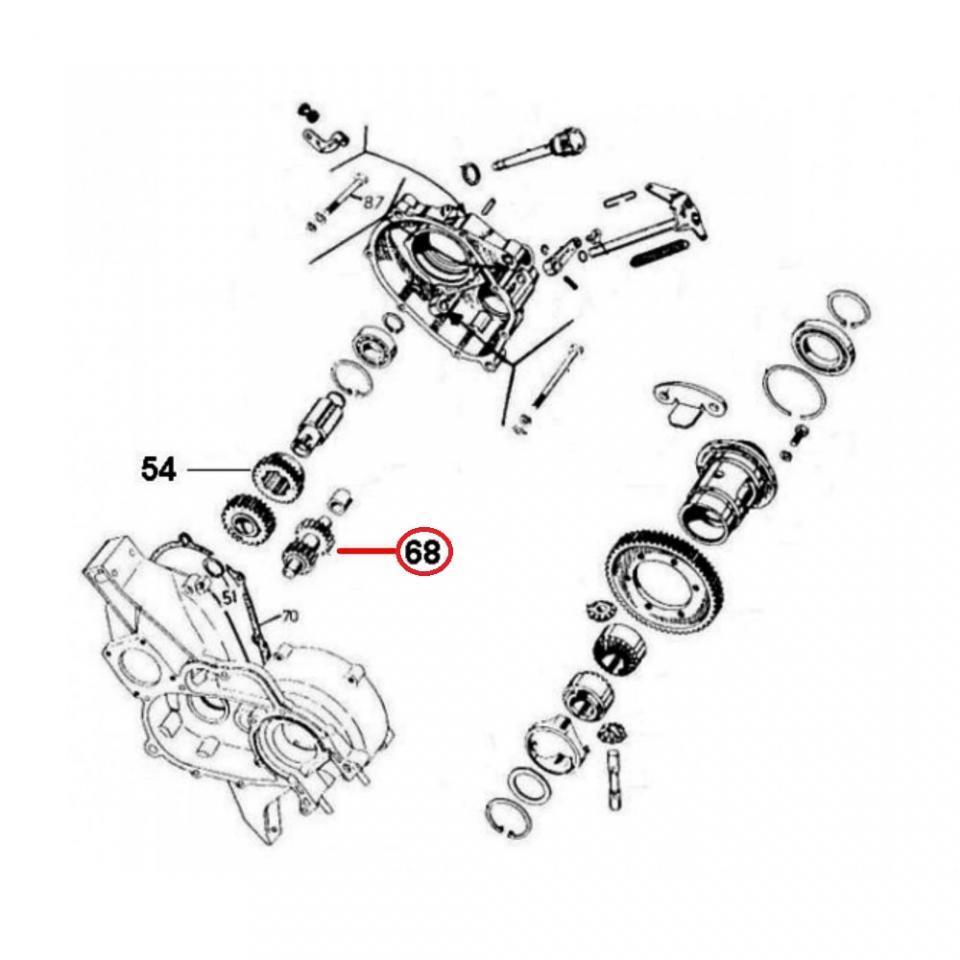 Boite de vitesse RMS pour Auto Piaggio 220 Ape Tm P602 1982-1983 169744 / 12/20 dents Neuf