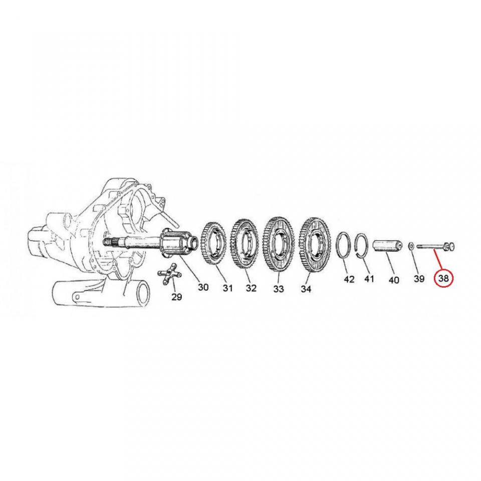 Boite de vitesse RMS pour scooter Piaggio 125 Vespa 1958 à 1966 092098 Neuf