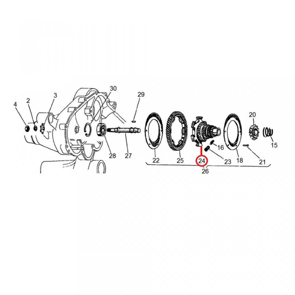 Arbre boîte vitesse RMS pour scooter Piaggio 200 Vespa Pxe Arcobaleno 1981-1997