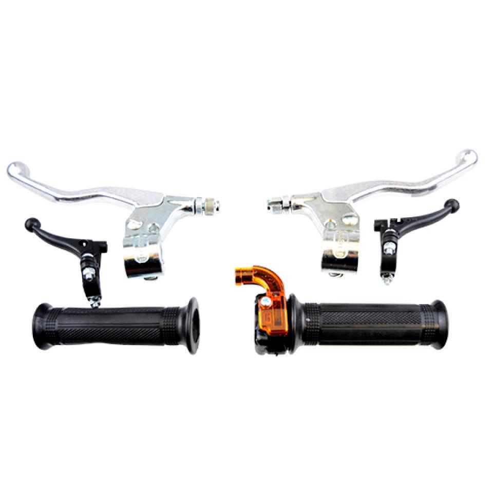 Kit poignées tirage rapide mini targa et cocotte + levier pour mobylette cyclo