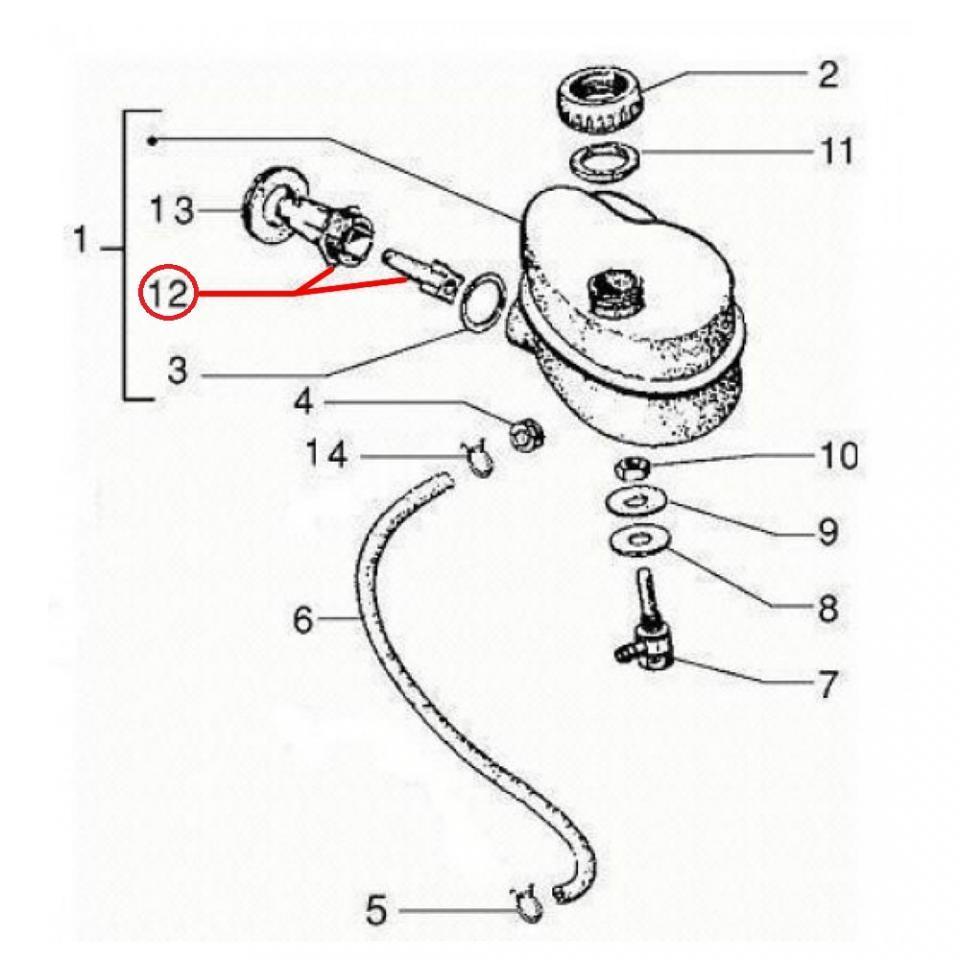 Jauge de réservoir RMS pour scooter Piaggio 125 Vespa Pxe Arcobaleno 1981-1997 623140