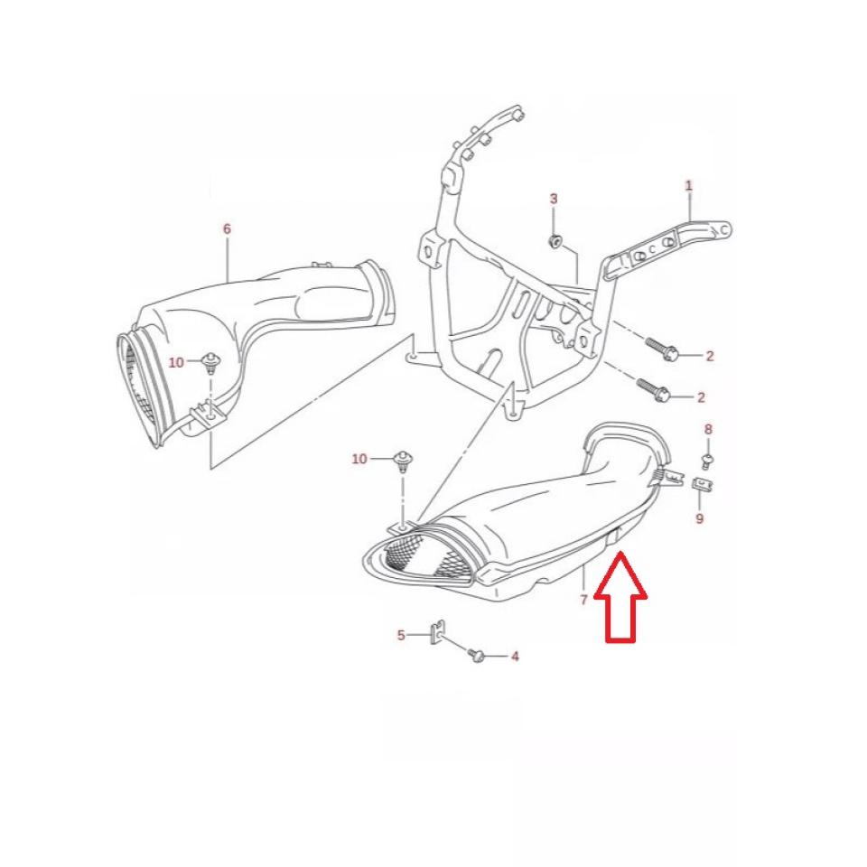 Prise d air origine pour moto Suzuki 1000 Gsx-R 94430-40F01 Neuf