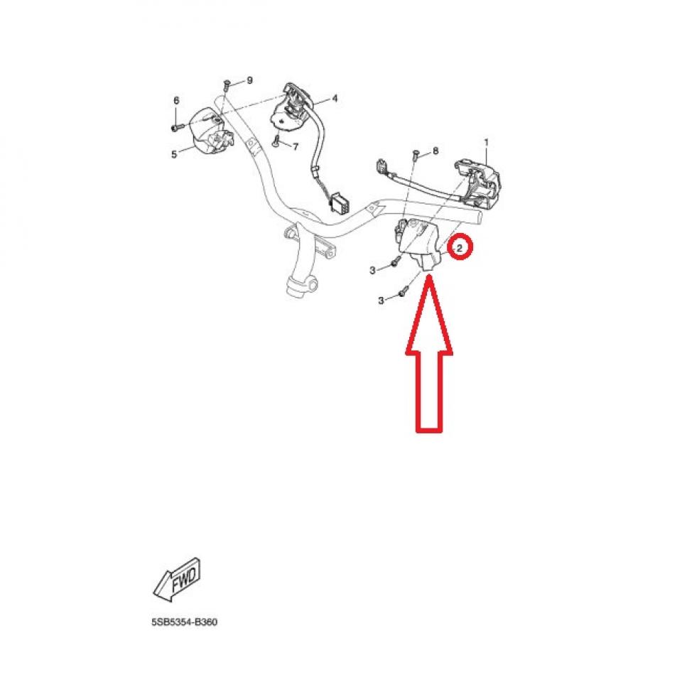 Demi Commodo gauche Partie AV pour scooter MBK 50 Nitro 5SB-H3987 FC3141 Neuf