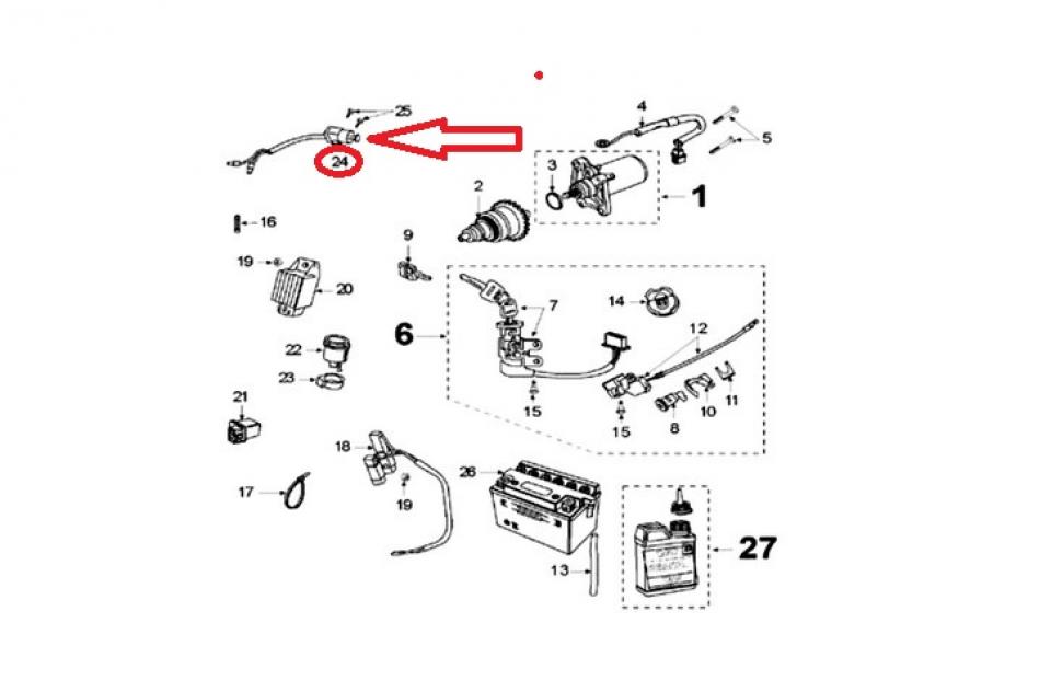 Capteur de béquille pour scooter Peugeot 50 V-Clic VGAAGAAAA 759393 Occasion