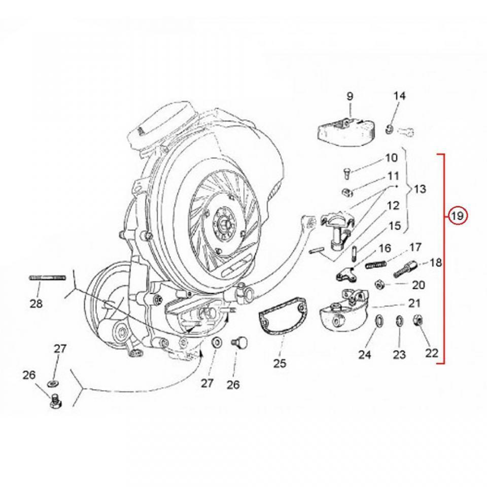 Sélecteur de vitesse RMS pour scooter Piaggio 125 Vespa PX 1977-1982 138880 / 610369M / 1388806 Neuf
