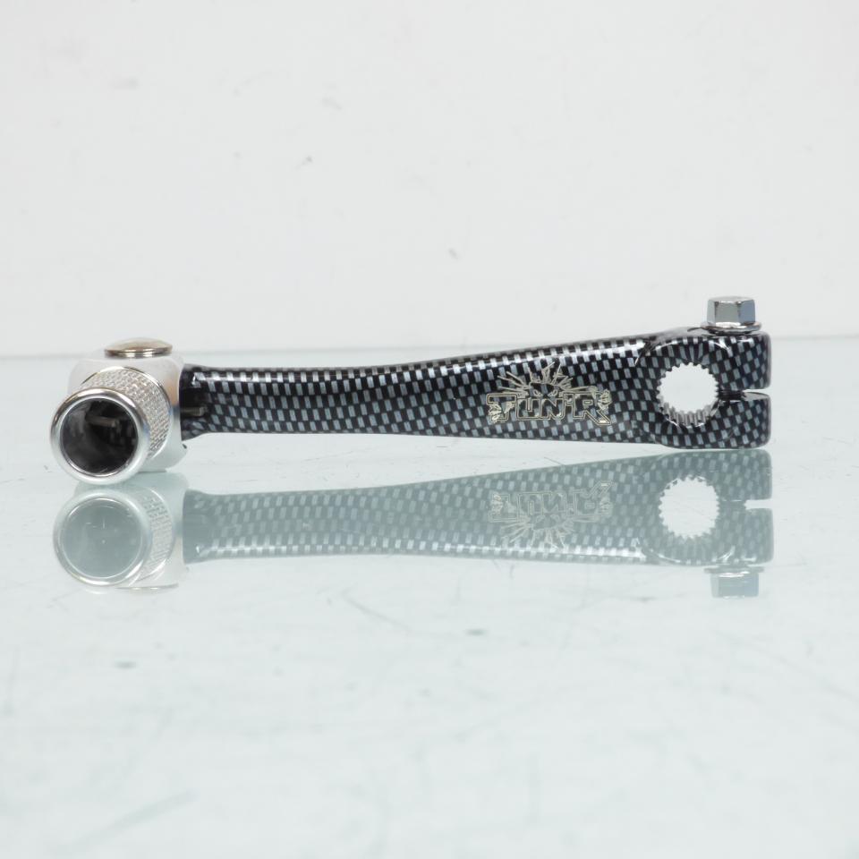 Sélecteur de vitesse Tun'R pour moto Minarelli 50 AM6 coloris carbone / chrome
