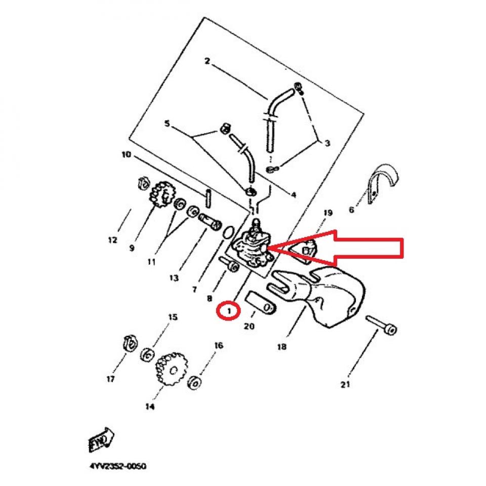 Pompe à huile origine pour Moto Peugeot 50 XP6 SM 1997 à 2013 PLBD38 Neuf