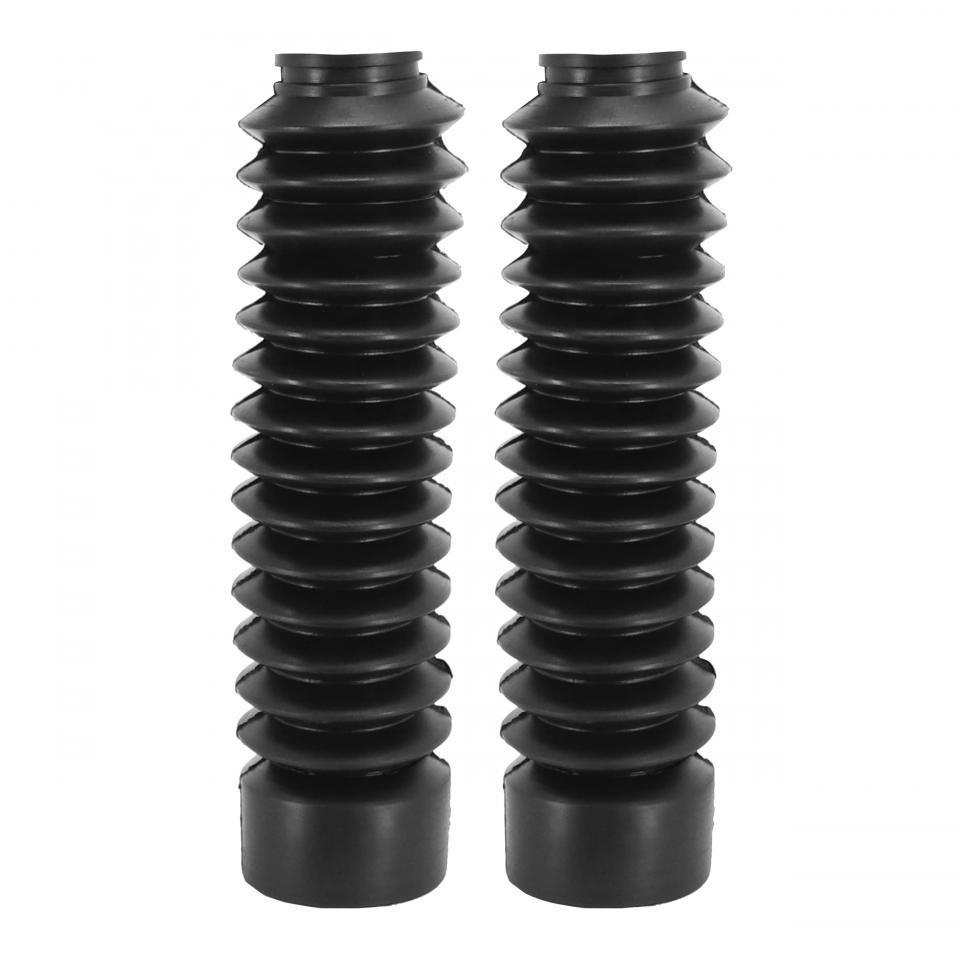Paire de soufflet de fourche noir Ø26x41x195mm pour moto cyclomoteur cyclo