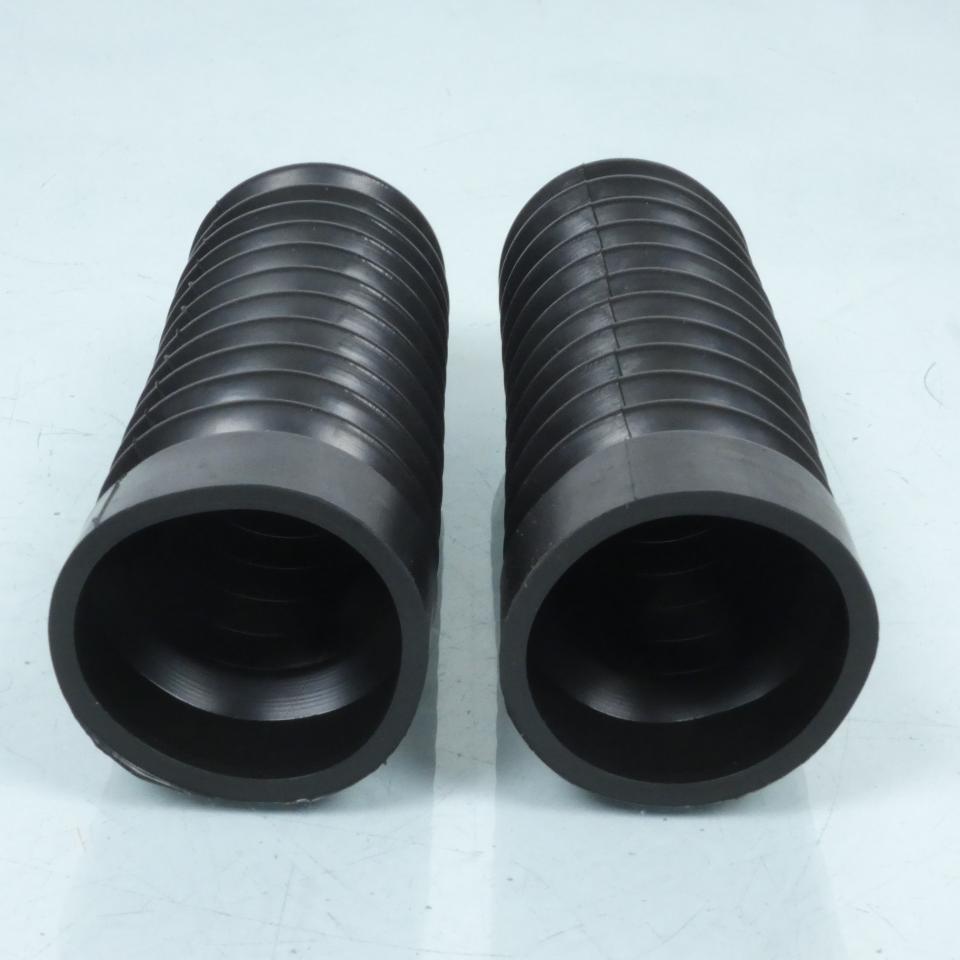 Paire de soufflet de fourche noir Ø27x45x185mm pour moto cyclomoteur cyclo