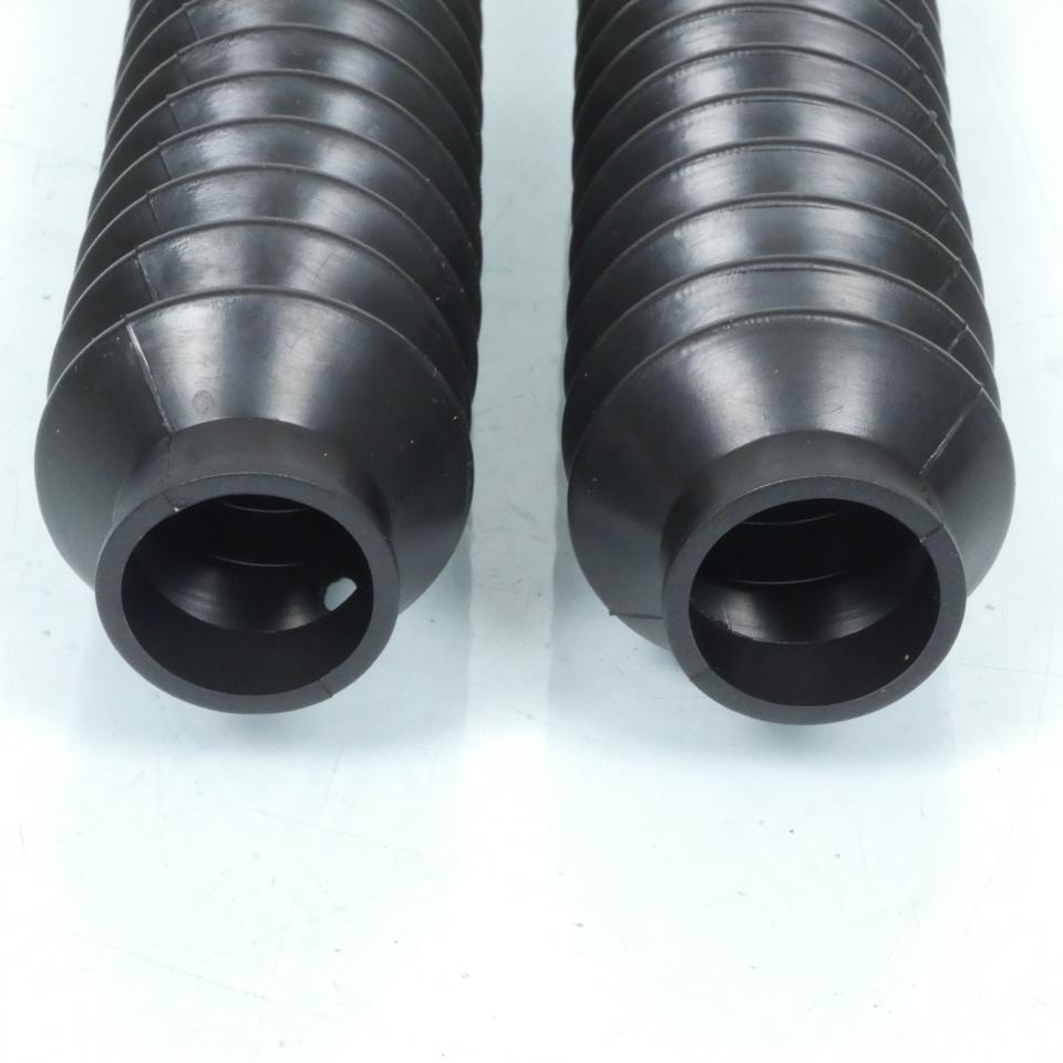 Paire de soufflet de fourche noir Ø27x45x185mm pour moto cyclomoteur cyclo