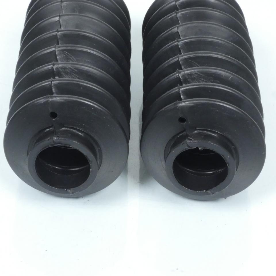 Paire de soufflet de fourche noir Ø31x41x175mm pour moto cyclomoteur cyclo