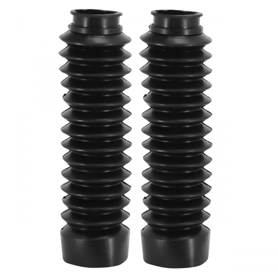 Paire de soufflet de fourche noir Ø30x50x195mm pour moto cyclomoteur cyclo