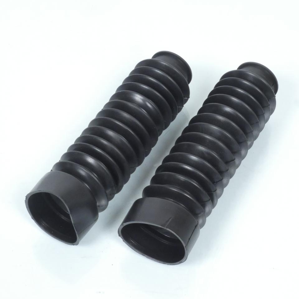 Paire de soufflet de fourche noir Ø30x50x195mm pour moto cyclomoteur cyclo