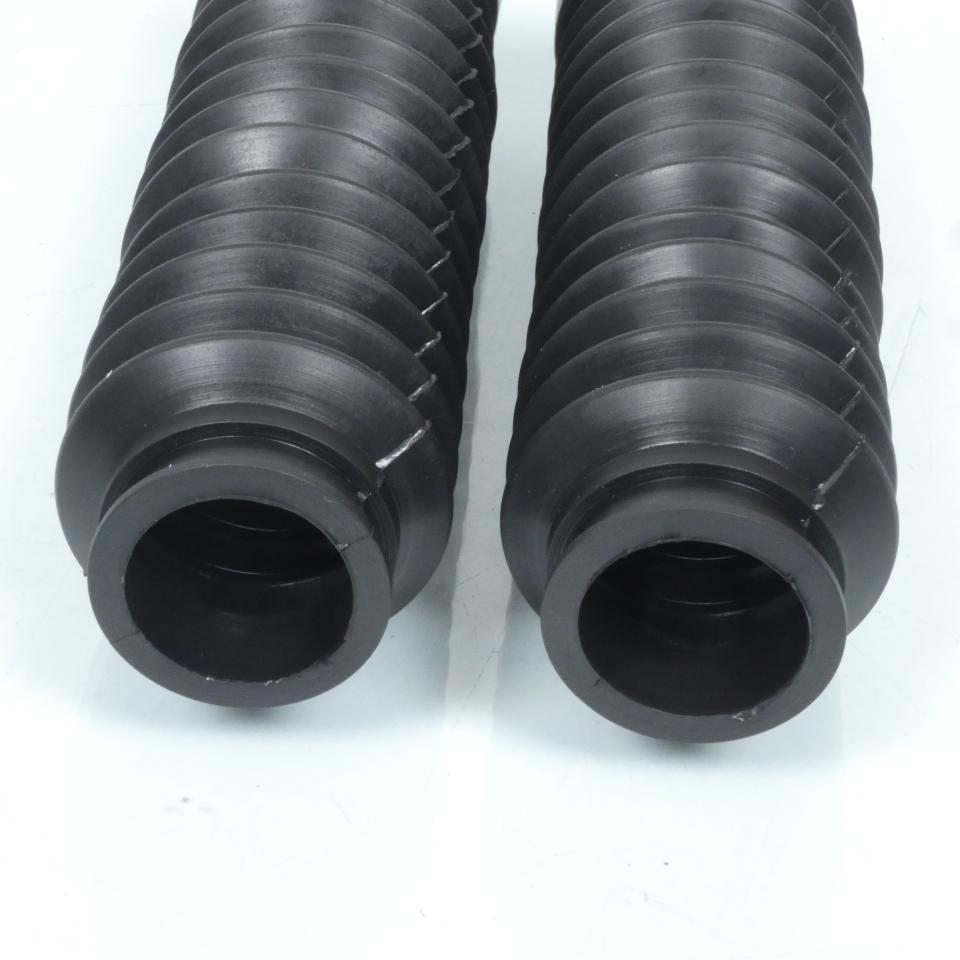 Paire de soufflet de fourche noir Ø30x50x195mm pour moto cyclomoteur cyclo