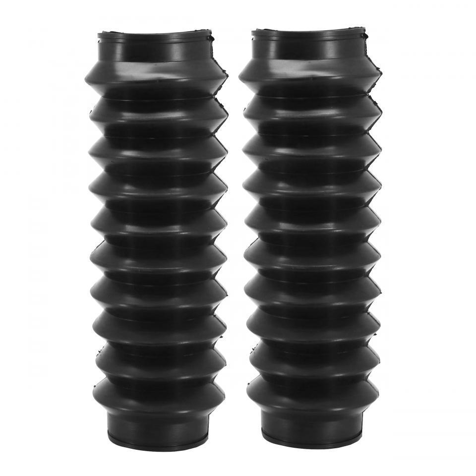Paire de soufflet de fourche noir Ø50x225mm pour moto ancienne