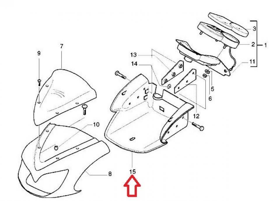 Support divers origine pour Scooter Gilera 50 DNA 2000 à 2002 9701960090 / 310280 Neuf