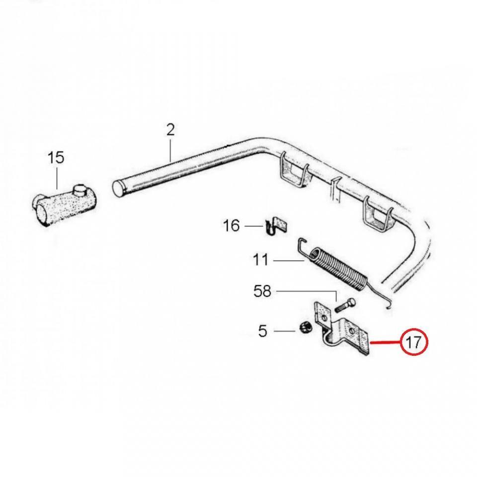 Bride fixation béquille centrale RMS pour scooter Piaggio 90 Vespa 1963-1968 610359M