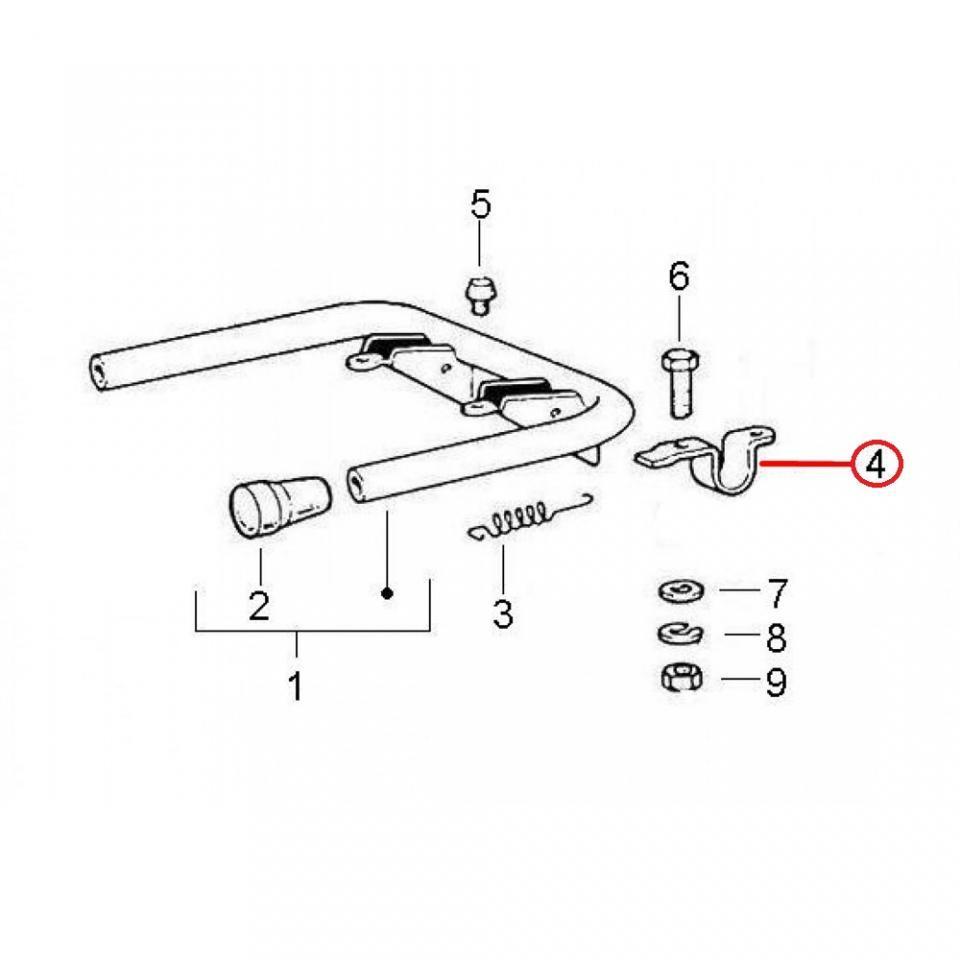 Support bride de béquille centrale RMS pour scooter Piaggio 125 Vespa FL 1989 233120