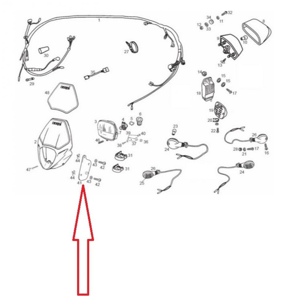 Support divers origine pour Moto Derbi 50 Senda Sm X-Treme 2002 à 2012 00H01502741 Neuf