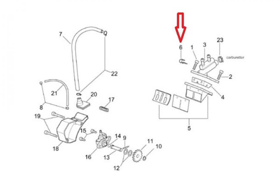 Support divers origine pour Moto HM 50 DERAPAGE 2T Neuf