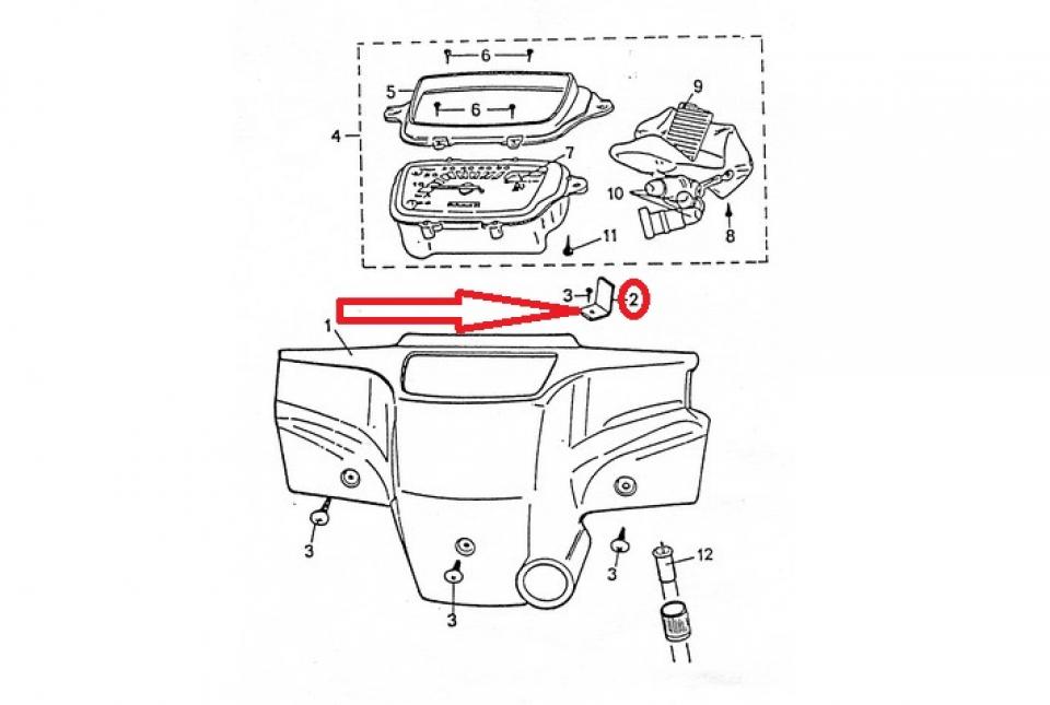 Patte de fixation origine pour scooter Peugeot 50 ST 712076 Neuf