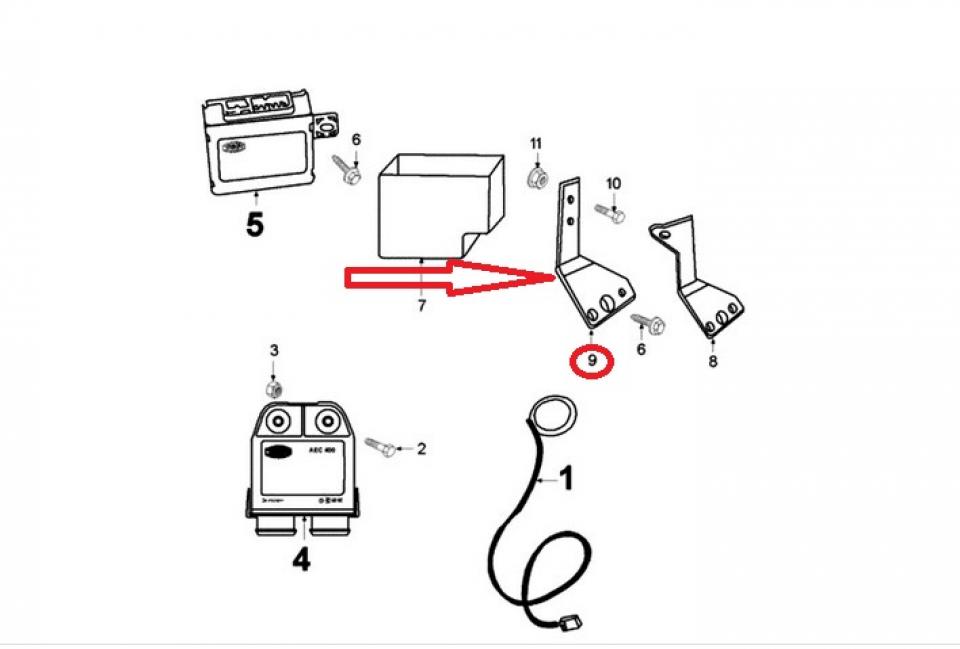 Support CDI origine pour scooter Peugeot 100 Trekker 738003 Neuf
