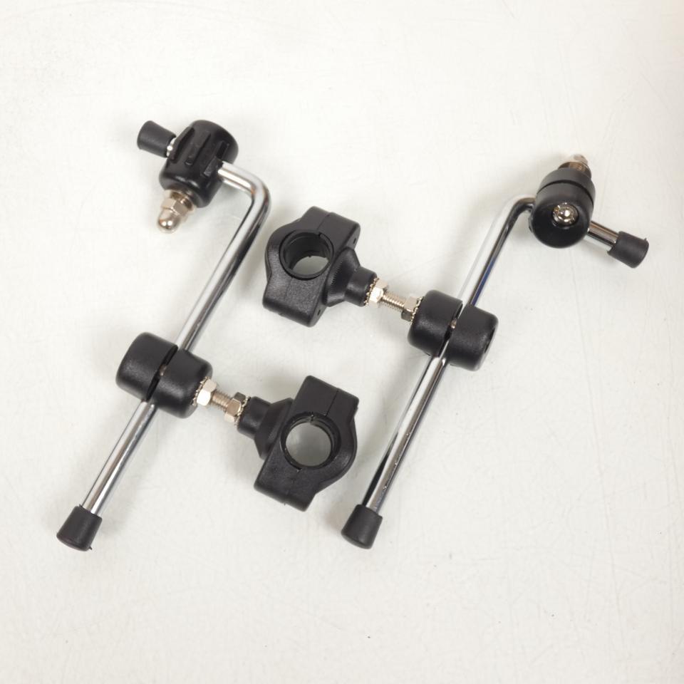 Paire de patte de fixation bulle saute vent pour moto 19cm Ø22mm Neuf