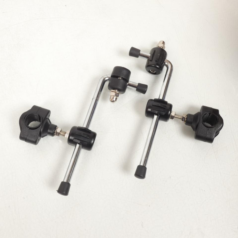 Paire de patte de fixation bulle saute vent pour moto 19cm Ø22mm Neuf