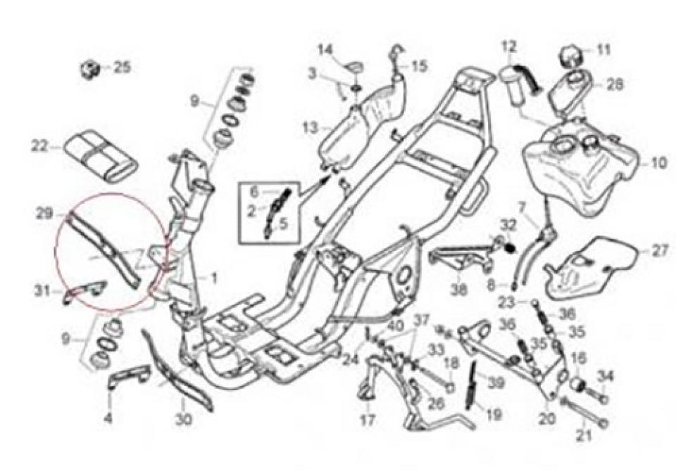 Support divers origine pour Scooter Aprilia 50 SR 1994 à 1996 AP8232822 Neuf