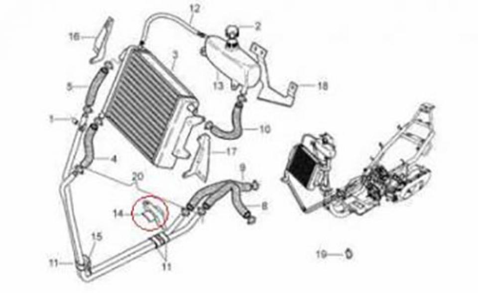 Support divers origine pour Scooter Aprilia 50 SR 1994 à 1996 AP8232847 Neuf