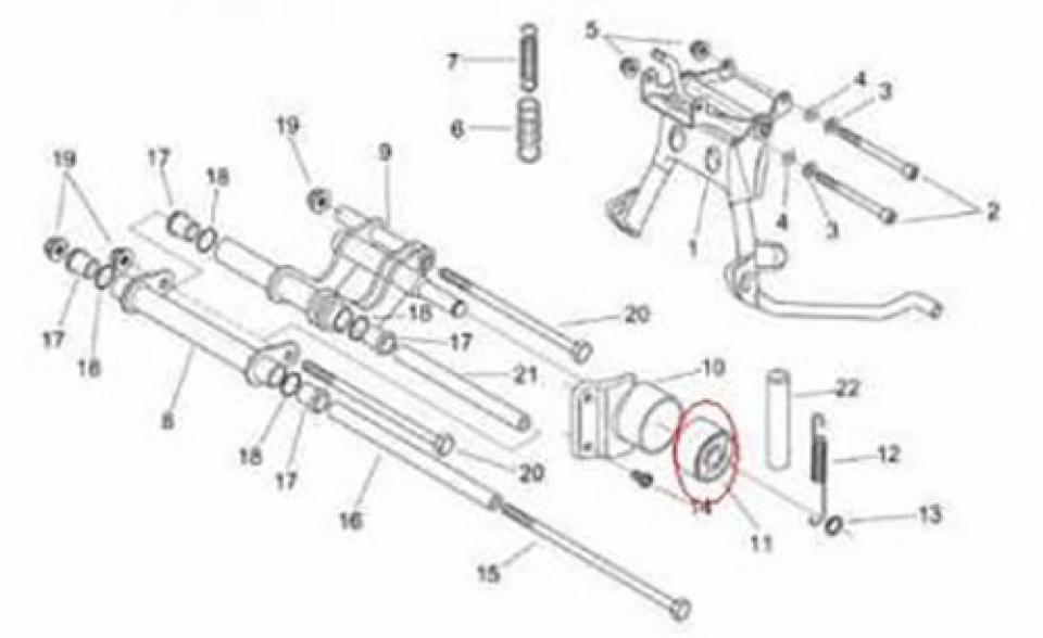 Support divers origine pour Scooter Aprilia 125 Mojito 1999 à 2007 AP8144207 Neuf