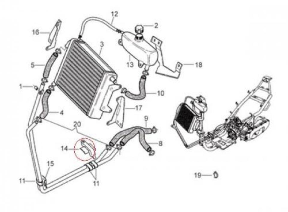 Support divers origine pour Scooter Aprilia 50 SR 1993 à 1996 AP8232847 Neuf