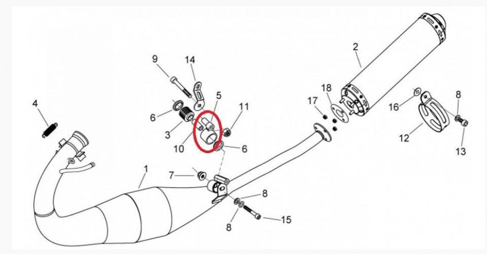 Support de pot d'échappement pour moto Aprilia 125 RS 1996 à 2010 AP8135289 Neuf