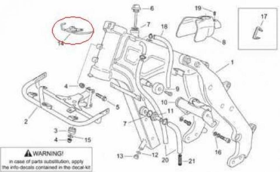 Support divers origine pour Moto Aprilia 650 Pegaso 1997 à 2000 AP8138124 Neuf
