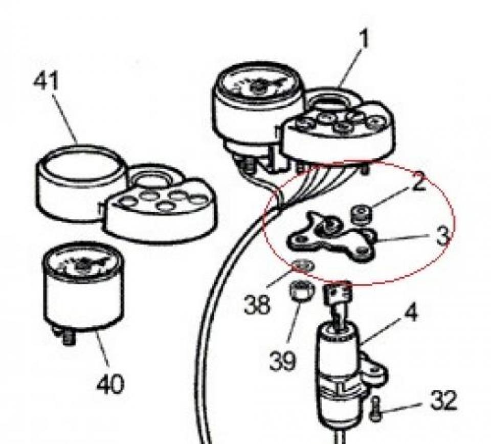 Support divers pour moto Rieju 50 Spike 0/000.980.7130 Neuf